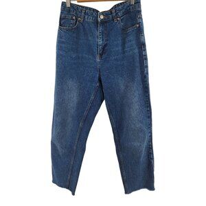 Free People High-Waist Crop Raw Hem Denim Jeans Size 30x25